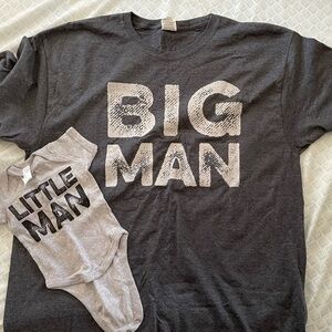 Big Man/Little Man father & newborn son set